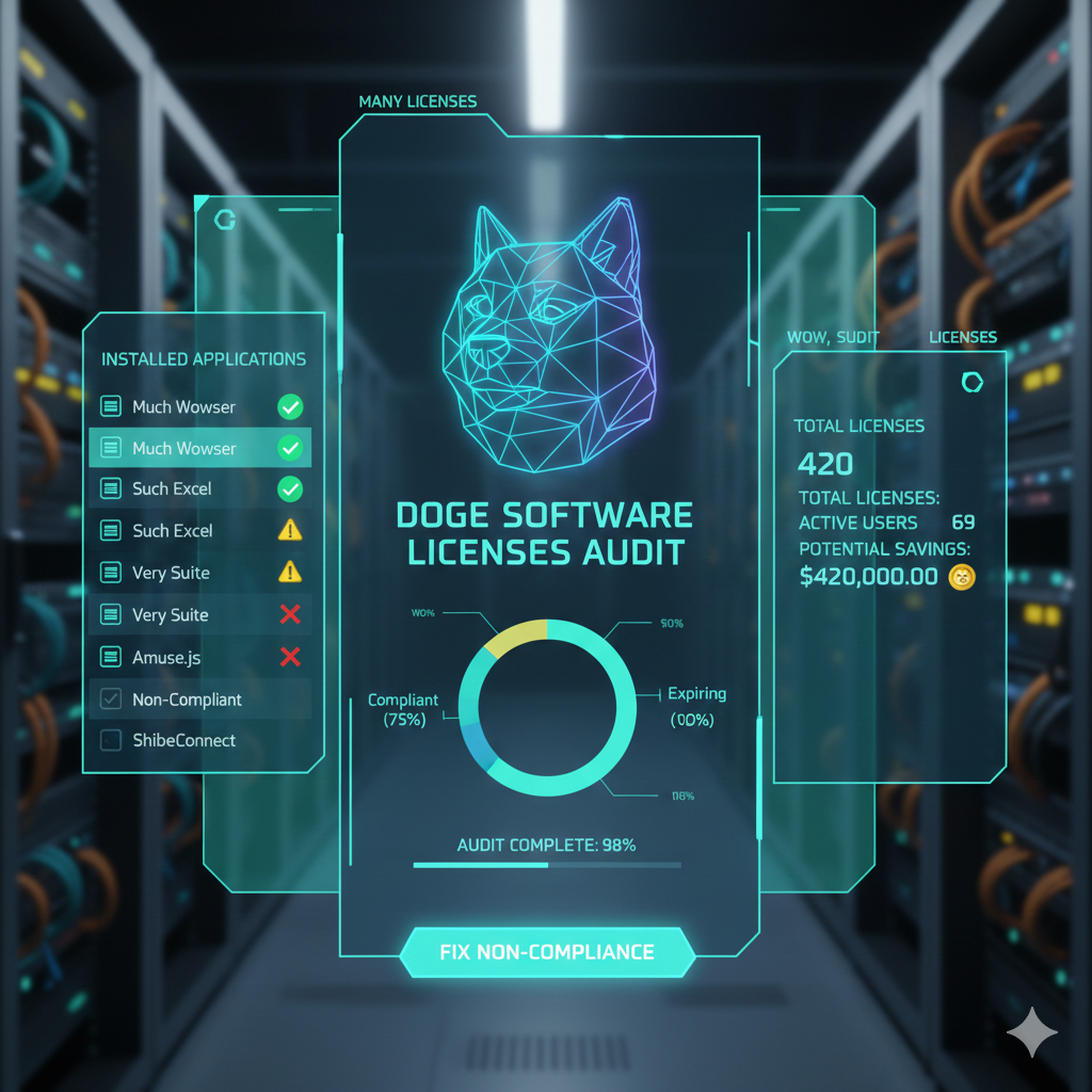 doge software licenses audit hud
