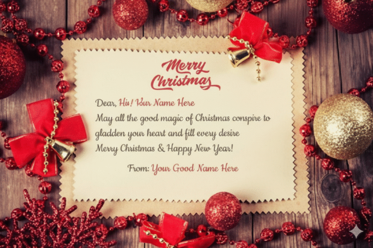 merry christmas wishing card