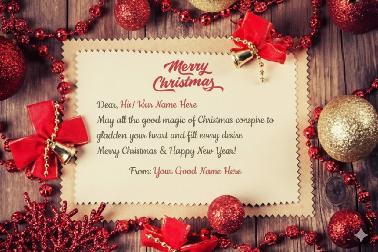merry christmas wishing card